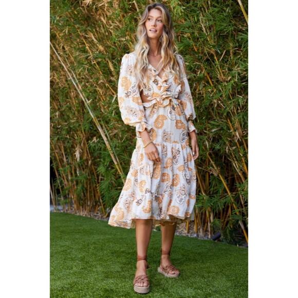 Bishop + Young x Anthropologie Paloma Cut-Out Dress In Montecito Womens Size S - Picture 2 of 7